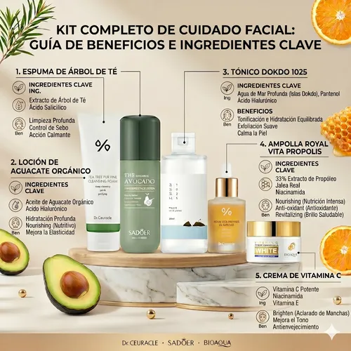 Kit Skincare Coreano Rutina Completa Jabón Serum Hidratante