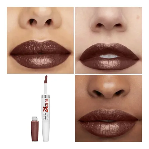 Labial Maybelline Superstay 24 Tono 345 Espresso Edge
