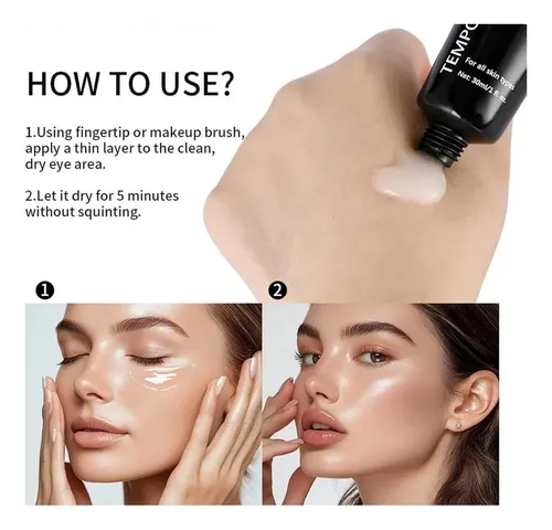 Crema Tensora De Ojos Instantánea Temporal, 2 En 1,