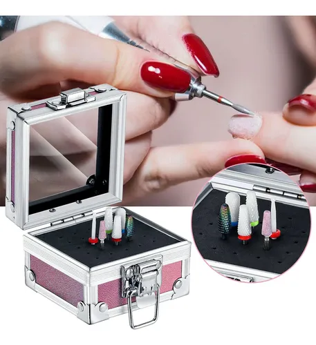 Nail Art Container Protective Organizer For Manicure Black