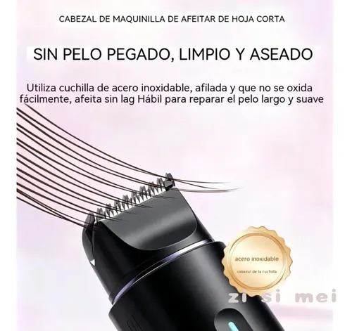 Depiladora Eléctrica Recargable Usb 3 En 1 Corporal Tmq-8