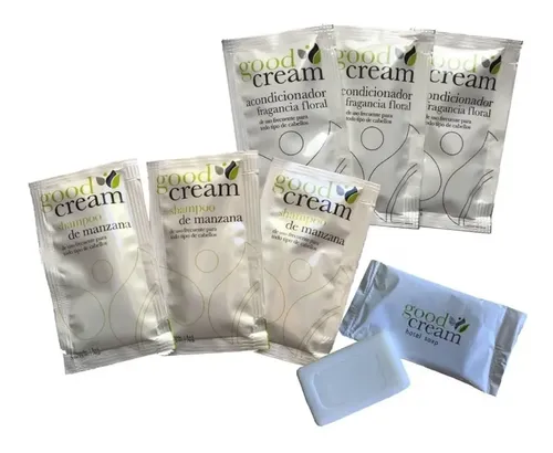 Combo Hotel Hotelero Good Cream Shampoo Acond Jabon X100 C/u