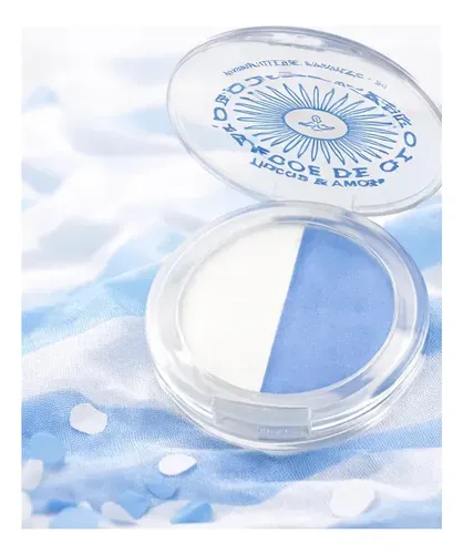 Petaca Maquillaje Artistico Mundial Celeste Y Blanco X 2 Celeste Y Blanco