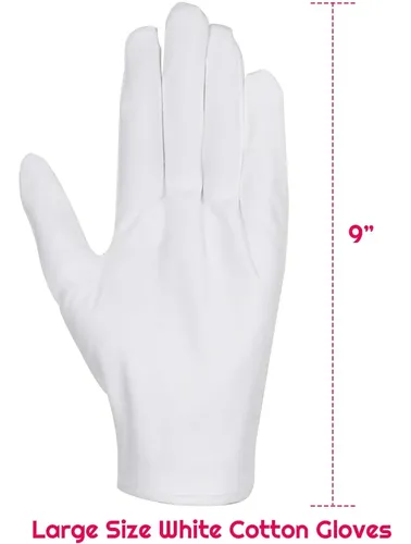 Guantes Algodón Blancos 6 Pares Hidratantes Para Manos