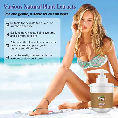Crema Depilatoria Facial Con Aceite De Coco 2×120 G