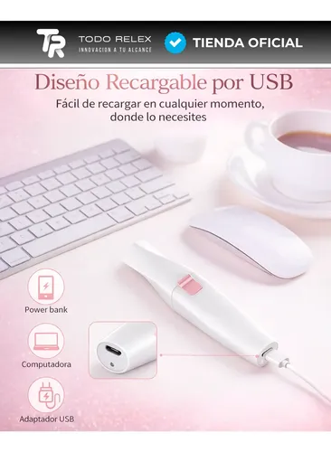 Depilador Facial Vello Corporal Luz Recargable 2 En 1 Mujer