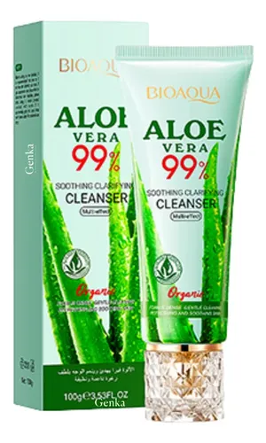 Gel Espumoso Limpiador Facial 99% Aloe Vera Bioaqua Día/noche Todo Tipo De Piel