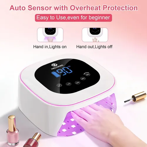 Lámpara Uv Led Recargable Blanca Para Uñas Gel 80w