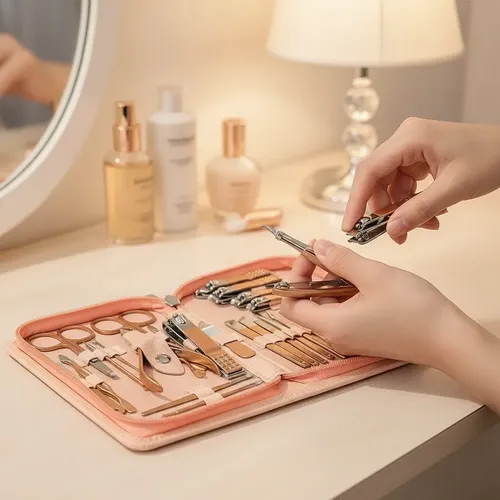Estuche Portatil D Manicura Y Pedicura Profesional 30 Piezas