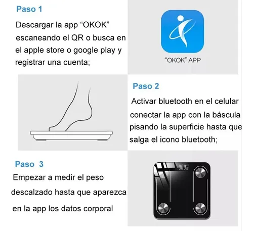 Y Bascula Digital Corporal Personal Con App De Registro A .