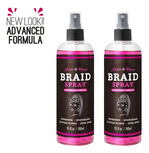 Spray Para Trenzas Nicole & Alyssa 2 X 280 Ml Hidratante Con