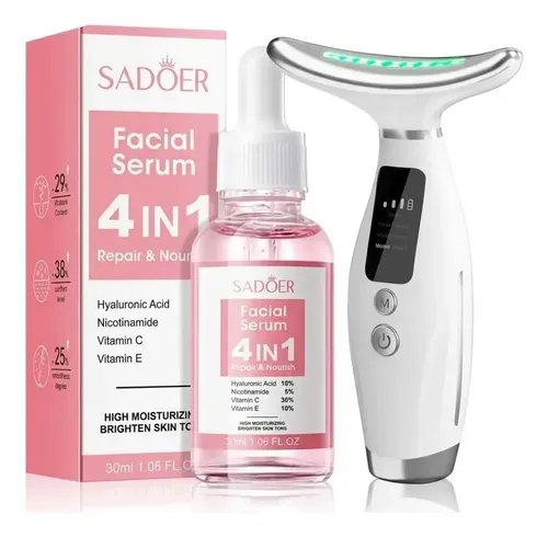Sérum Niacinamida 4 En 1 Antiedad + Masajeador Facial Todo Tipo De Piel Día/noche