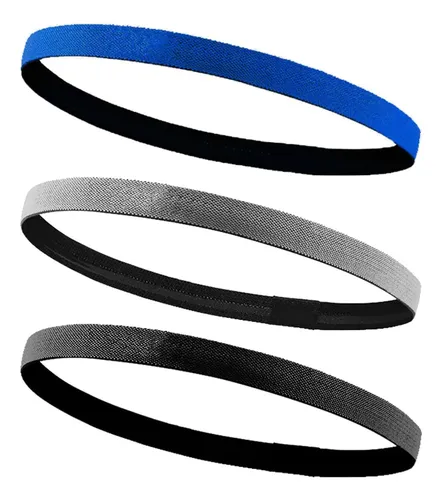 Diadema Deportiva Delgada Para El Pelo De 3 Piezas, Elástica