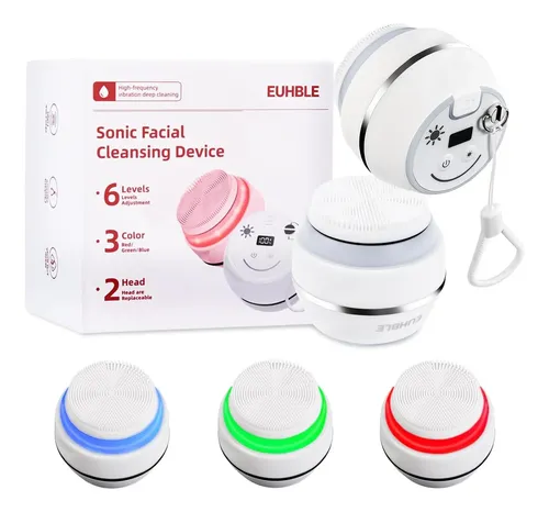 Limpiador Facial Eléctrico Recargable Blanco Impermeable