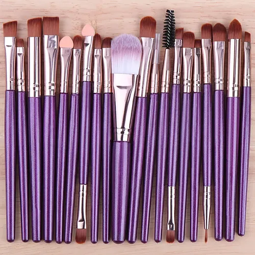 Set De 20 Brochas De Maquillaje Para Base De Cabello De Cabr