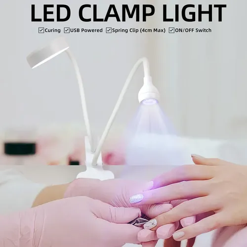 Lámpara Led Con Clip Y Luz Uv Flexible Para Manicura