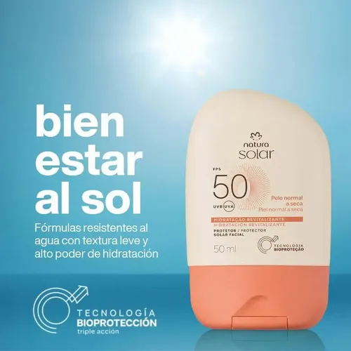 Protector Solar Facial Piel Normal A Seca Fps 50 Natura