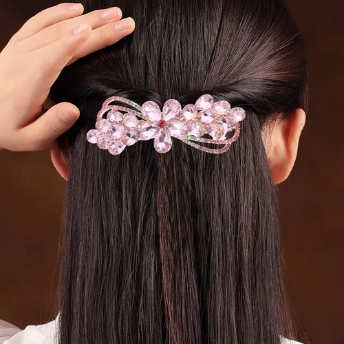 Pinza Para El Pelo Con Strass, Fijación Segura