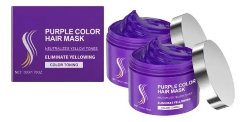 Mascarilla Capilar De Color Púrpura Con Queratina,