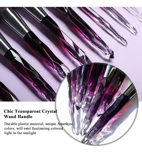 Juego De Brochas De Maquillaje Kingtree Purple Crystal, 15 U
