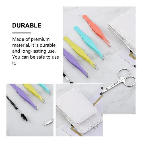Set De Pinzas Profesionales Para Cejas Y Tijeras Para Cejas