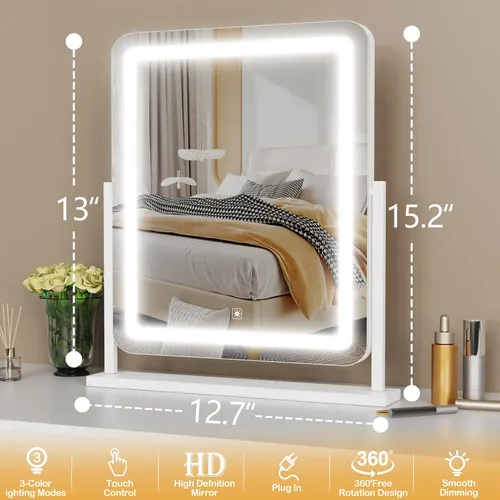 Espejo De Maquillaje Con Luz Hollywood 38.6cm Dorado