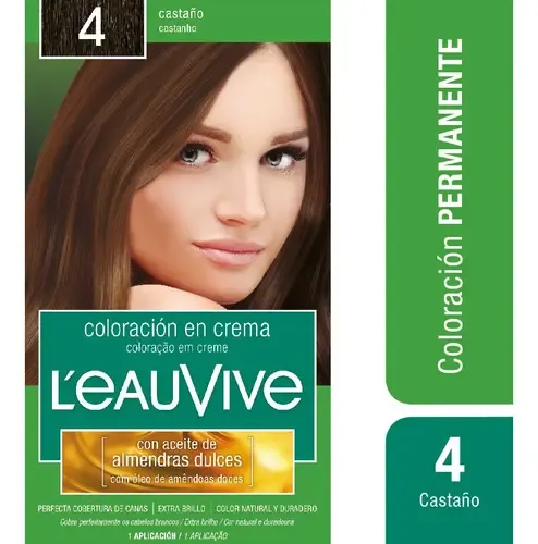 L’eau Vive Kit Tintura Coloración En Crema Tono 4 Castaño