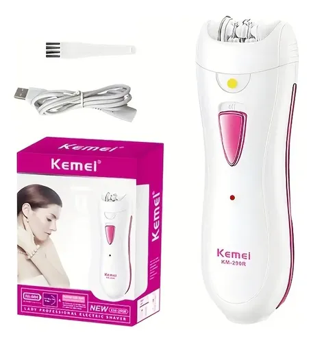 Depiladora Corporal Kemei Km290r Para Mujer Rosa