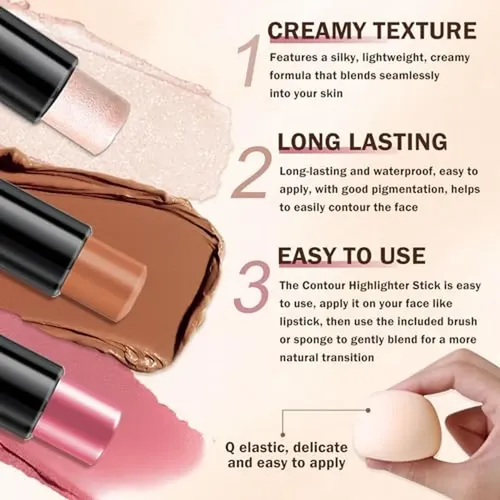 Kit De Maquillaje Cahiuyoa En Crema Para Contorno E Iluminad