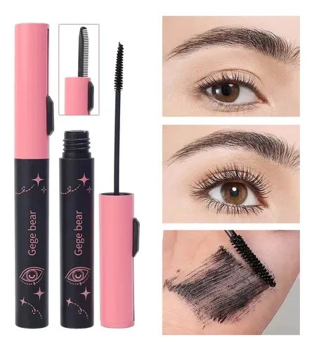 Mascara Pestañas Pincel Precision Fibra Alargadora Gege Bear Color Negro
