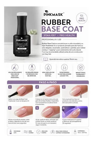 Base Coat Rubber 008 Pink Mask Color Transparente