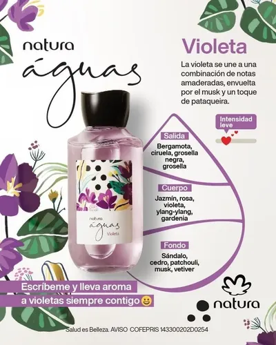 Natura Águas Violeta Femenina Pack X2