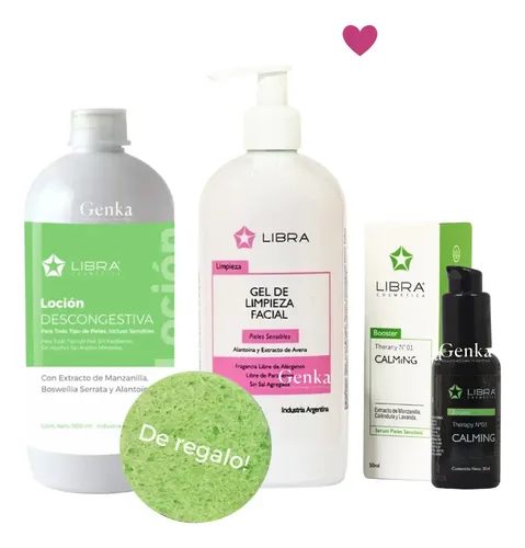 Kit Rutina Skincare Piel Sensible Rosacea Acne Grande Libra