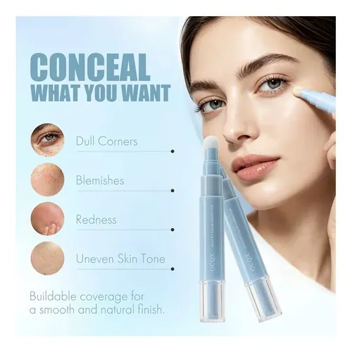 Qcqx-lápiz Corrector De Doble Efecto/base Corrector De Ojos