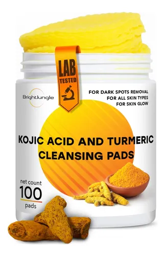 Pads Limpiadores Brightjungle Con Ácido Kójico Y Cúrcuma 100
