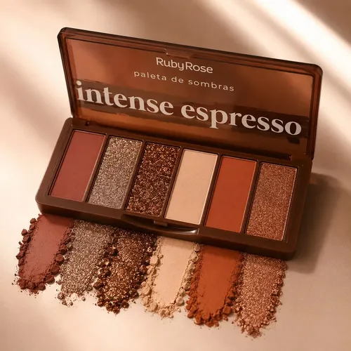 Paleta 6 Sombras Mixtas Tono Cafe Intense Espresso Ruby Rose