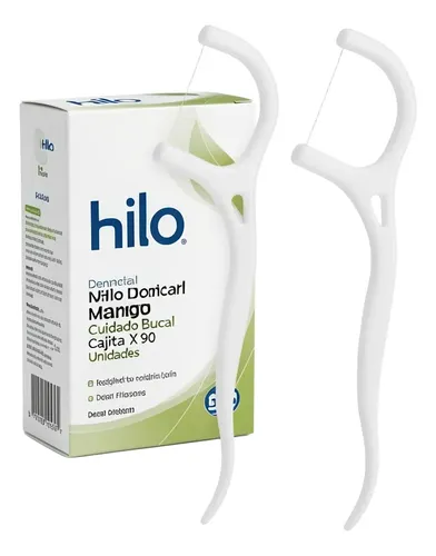 Hilo Dental Con Mango Cuidado Bucal Cajita X 90 Unidades
