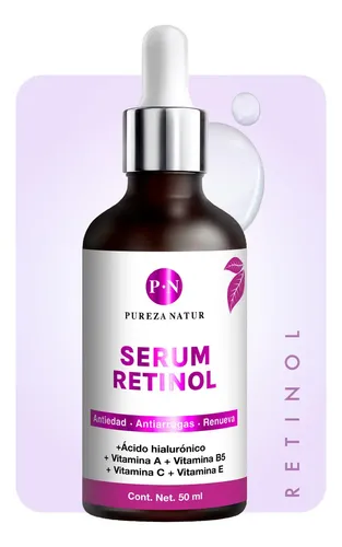 Serum Retinol + Vitaminas A, B5, E, C + Acido Hialuronico