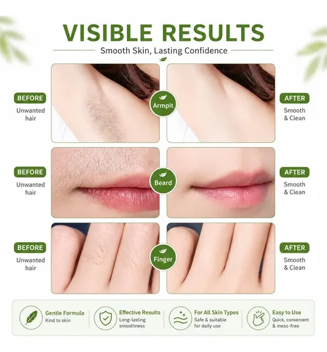 Bandas De Cera Facial Para Mujeres. Bandas De Cera Fría Natu