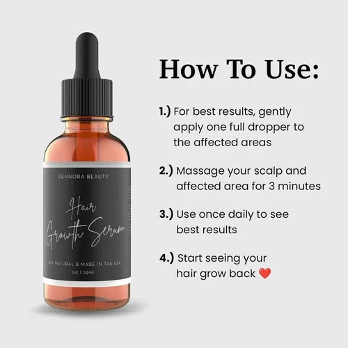 Sérum De Crecimiento Capilar Rennora Beauty Con Hierbas Y
