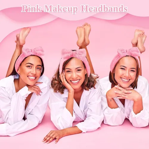 50 Bandas De Spa Rosa Wavyknot Con Lazo Desmontable