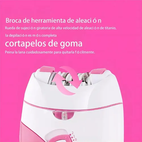 D% Depiladora Corporal Feminina Recarregável Pernas Axilas