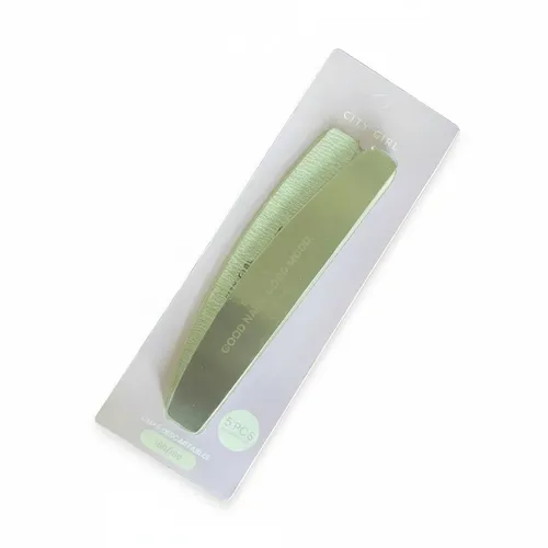 Lima de Uñas City Girl Media Luna Plata 180/180 Pack 5 Descartables