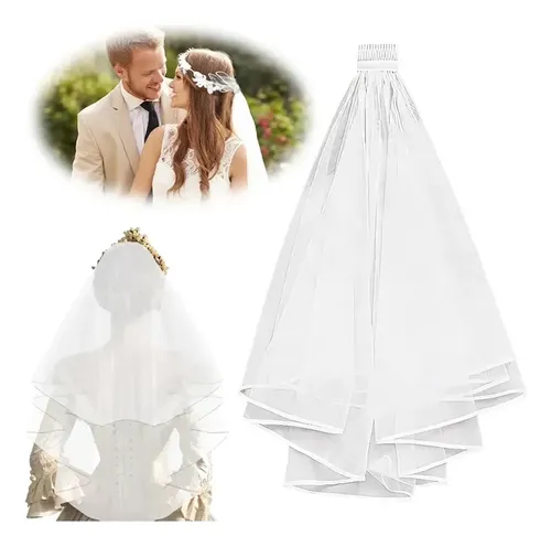 Velo Mantilla De Novia Para Primera Comunión Y Boda
