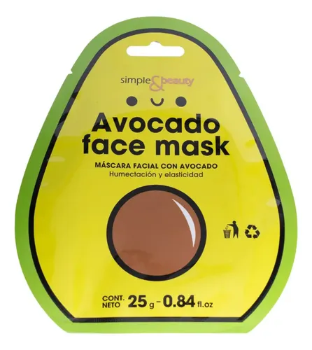 Mascara Facial Humectante Palta Simple & Beauty Tipo de piel Normal