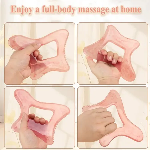 Masaje De Mano Sha Gua Para Raspar El Cuerpo Con Borde Denta Grey