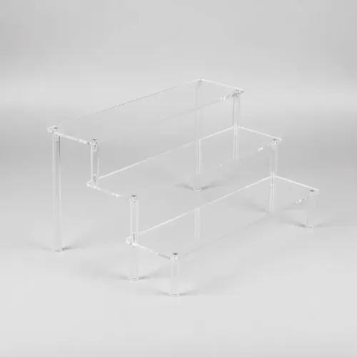 Exhibidor Acrílico 3 Pisos Organizador Maquillaje Cosmética Transparente