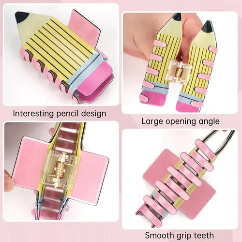 Ko Para Pinzas Para El Pelo Con Forma De Lápiz, Divertidas !