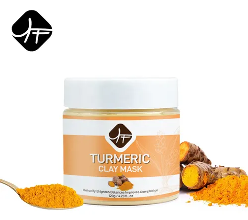 Mascarilla De Barro Con Cúrcuma, Iluminadora Facial, Hidrata Todo Tipo De Piel
