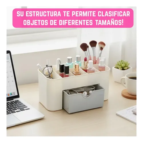 Organizador De Maquillaje Manicura Escritorio Mesa Plástico